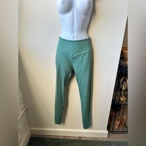 Green High-Waist Stretch Leggings, Size M